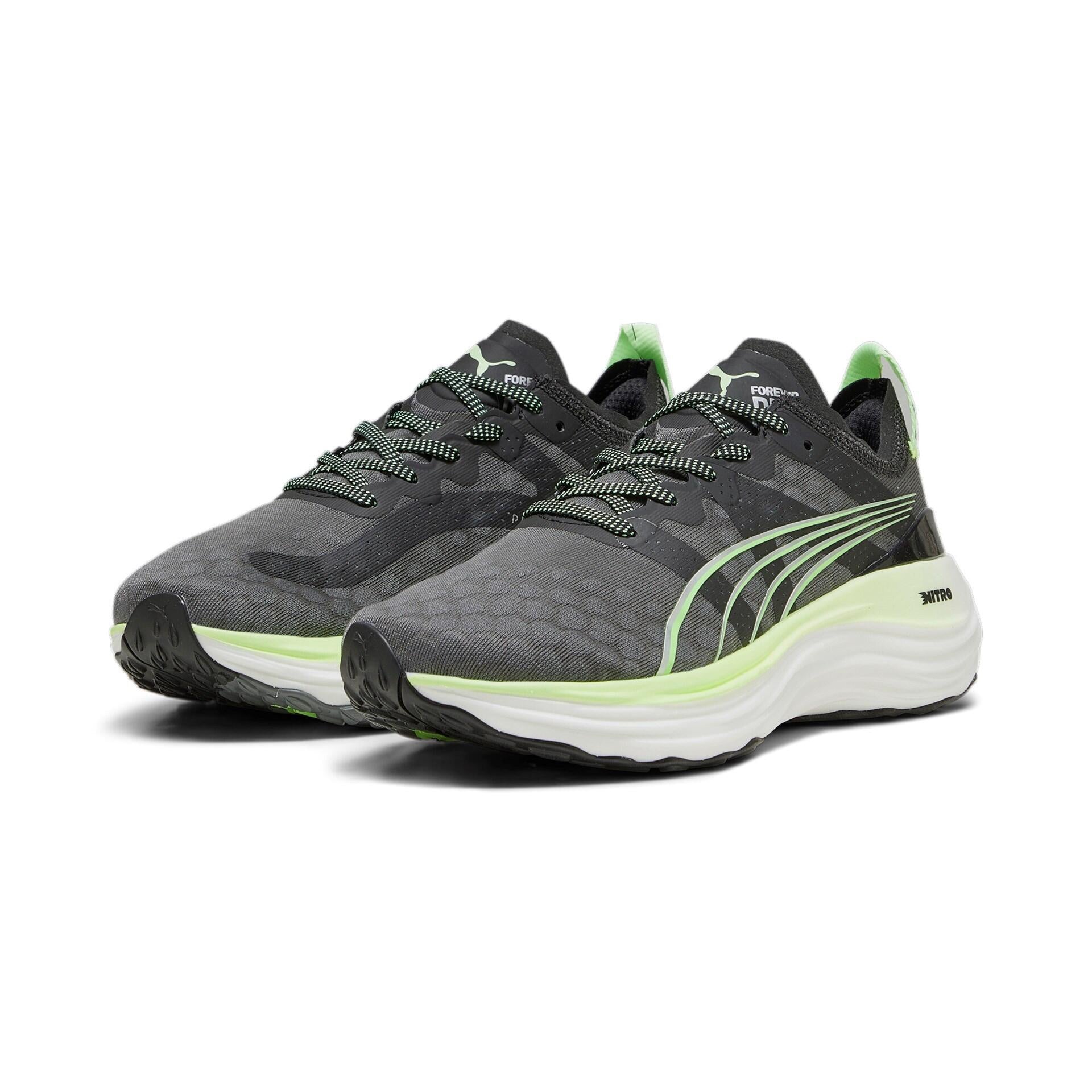 Laufschuhe Forever Run - 012-PUMA BLACK-SPEED GREEN - Schwarz | Grün