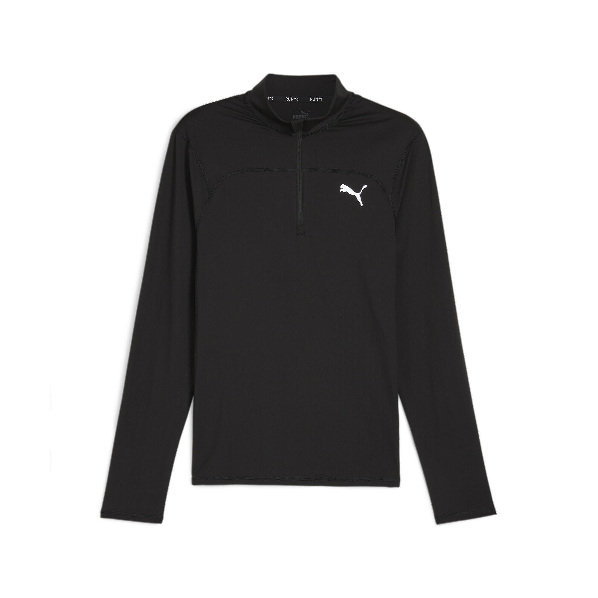 Longsleeve mit half Zip - 001-PUMA BLACK - Schwarz