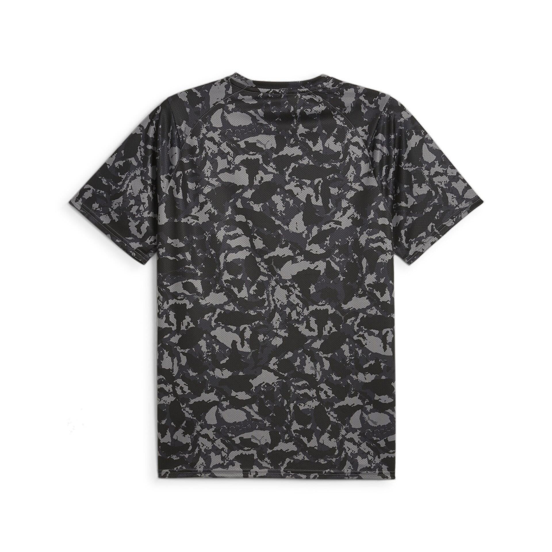 T-Shirt mit Camouflage-Muster - 001-PUMA BLACK-Q1 PRINT - Grau | Schwarz