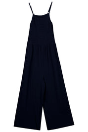 Gesmokter Jumpsuit - 5952-BLUE - Blau