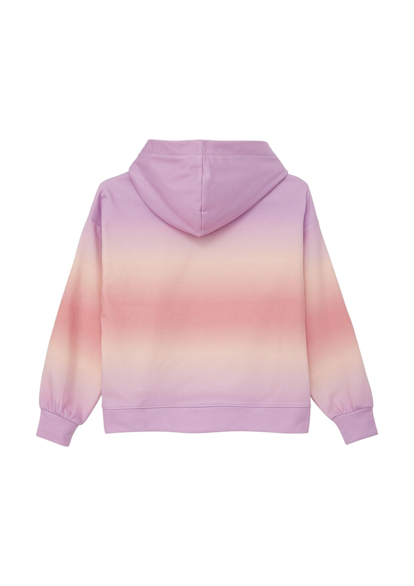 Hoodie mit Farbverlauf - 44D1-LILAC/PINK - Rosa