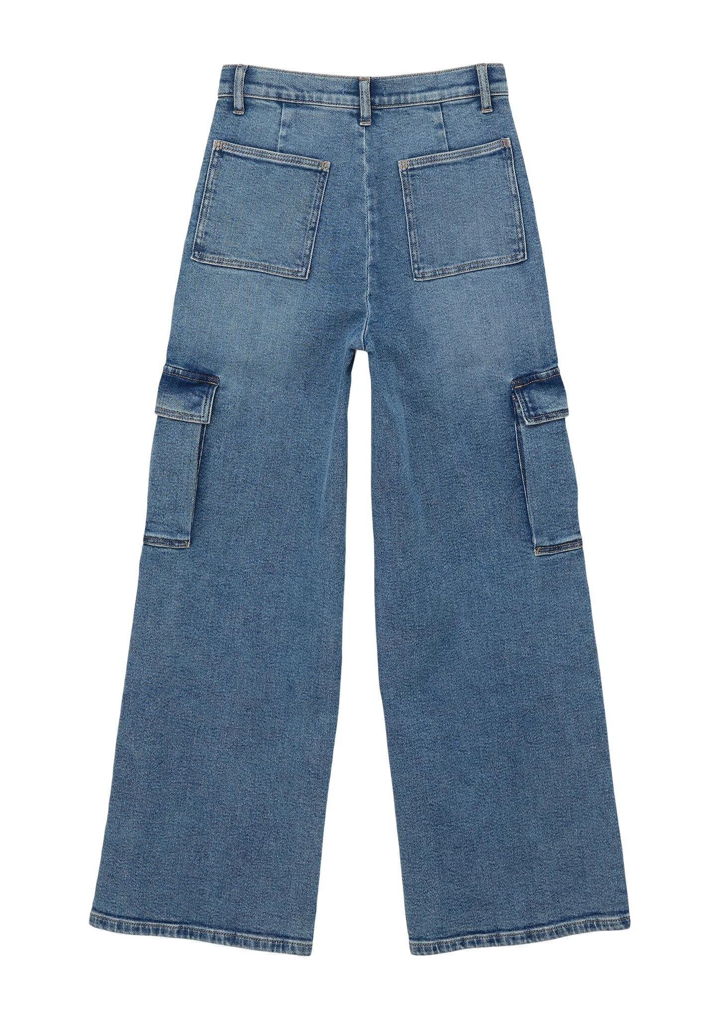 Jeans Hose im Cargo Stil - 54Z2-BLUE - Blau