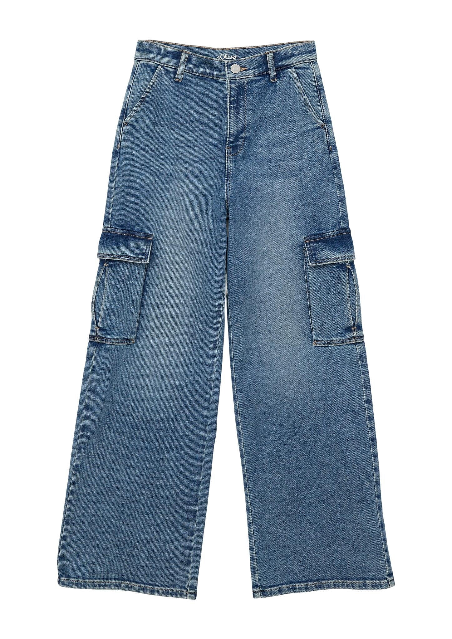 Jeans Hose im Cargo Stil - 54Z2-BLUE - Blau