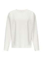 Sweatshirt aus Modalmix - 0210-WHITE - Weiß