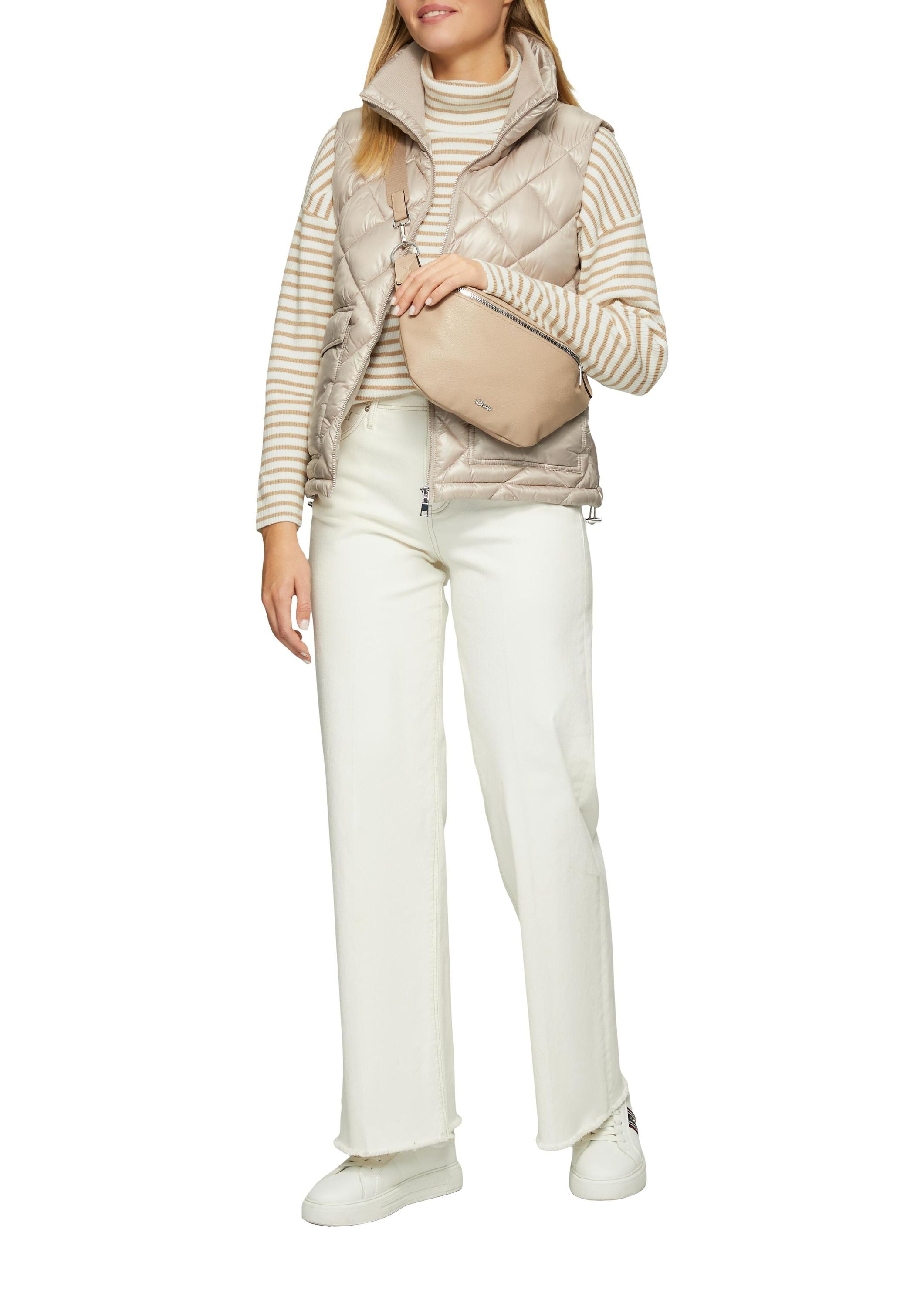 Strickpullover mit Rollkragen - 83X1-BROWN - Beige