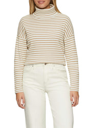 Strickpullover mit Rollkragen - 83X1-BROWN - Beige