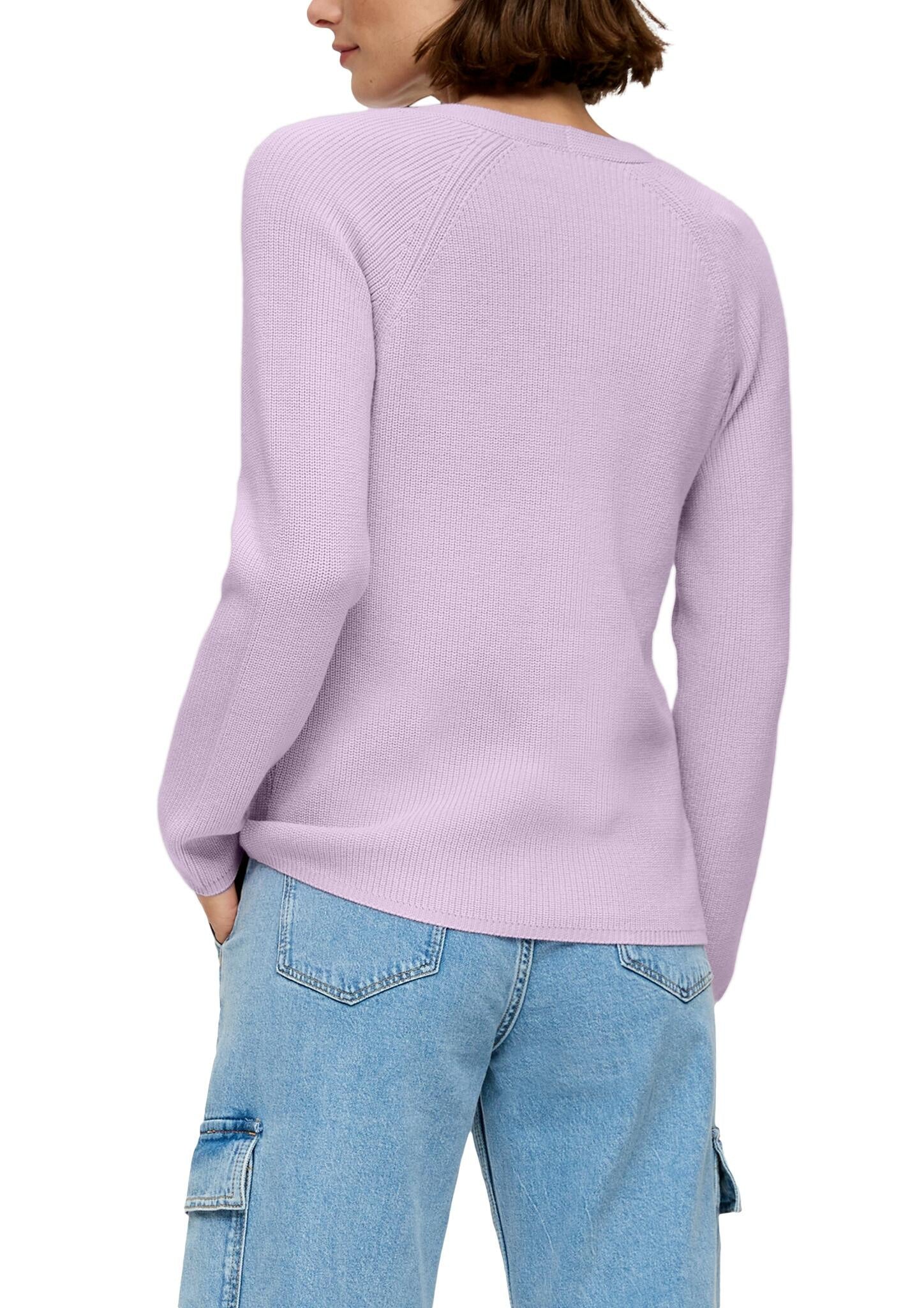 Strickpullover aus Baumwollmix - 4703-LILAC/PINK - Violett