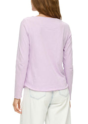 Langarmshirt aus Baumwolle - 4703-LILAC/PINK - Violett