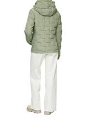 Steppjacke mit Kapuze - 7801-GREEN - Grün