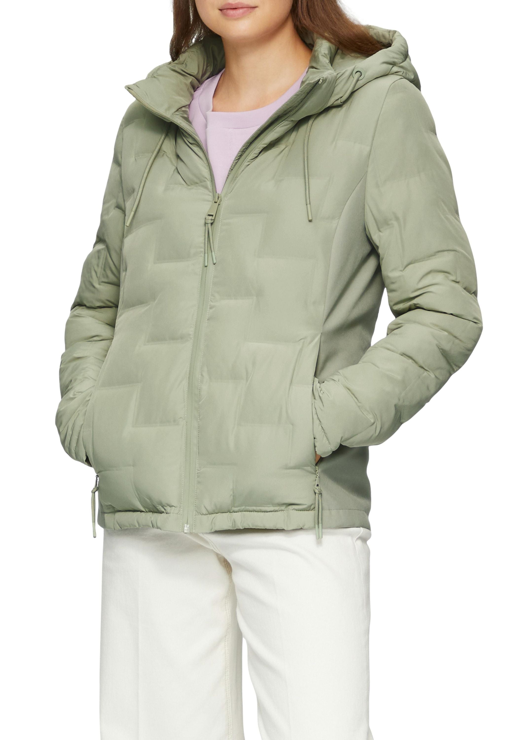 Steppjacke mit Kapuze - 7801-GREEN - Grün