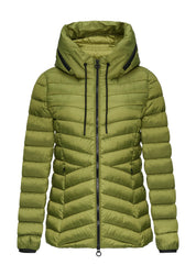 Steppjacke mit Kapuze - 7774-GREEN - Grün