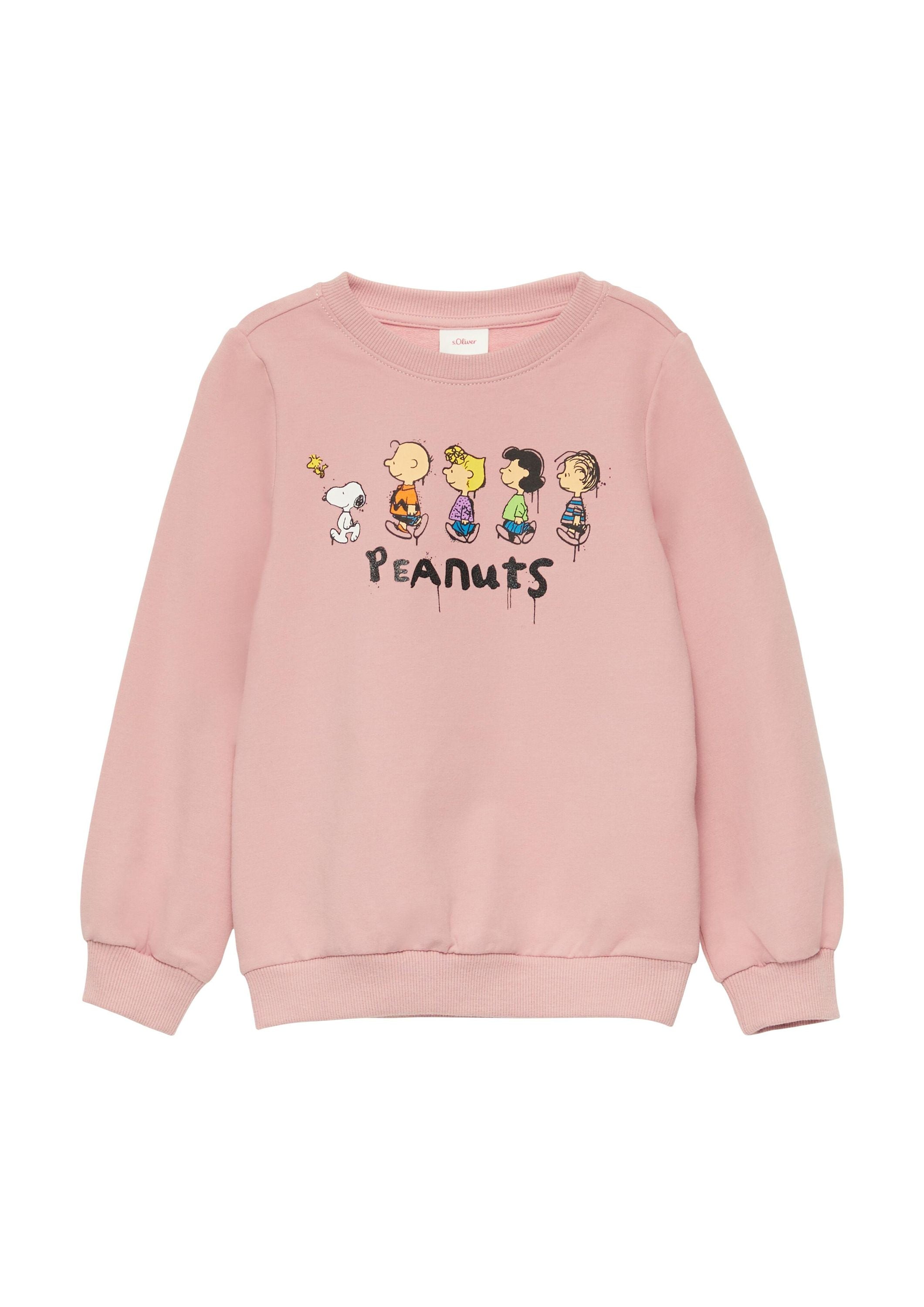 Sweatshirt mit Peanuts Print - 4163-LILAC/PINK - Rosa