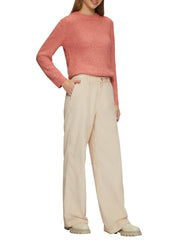 Weiche Cordhose Wide Leg - 8100-BROWN - Creme