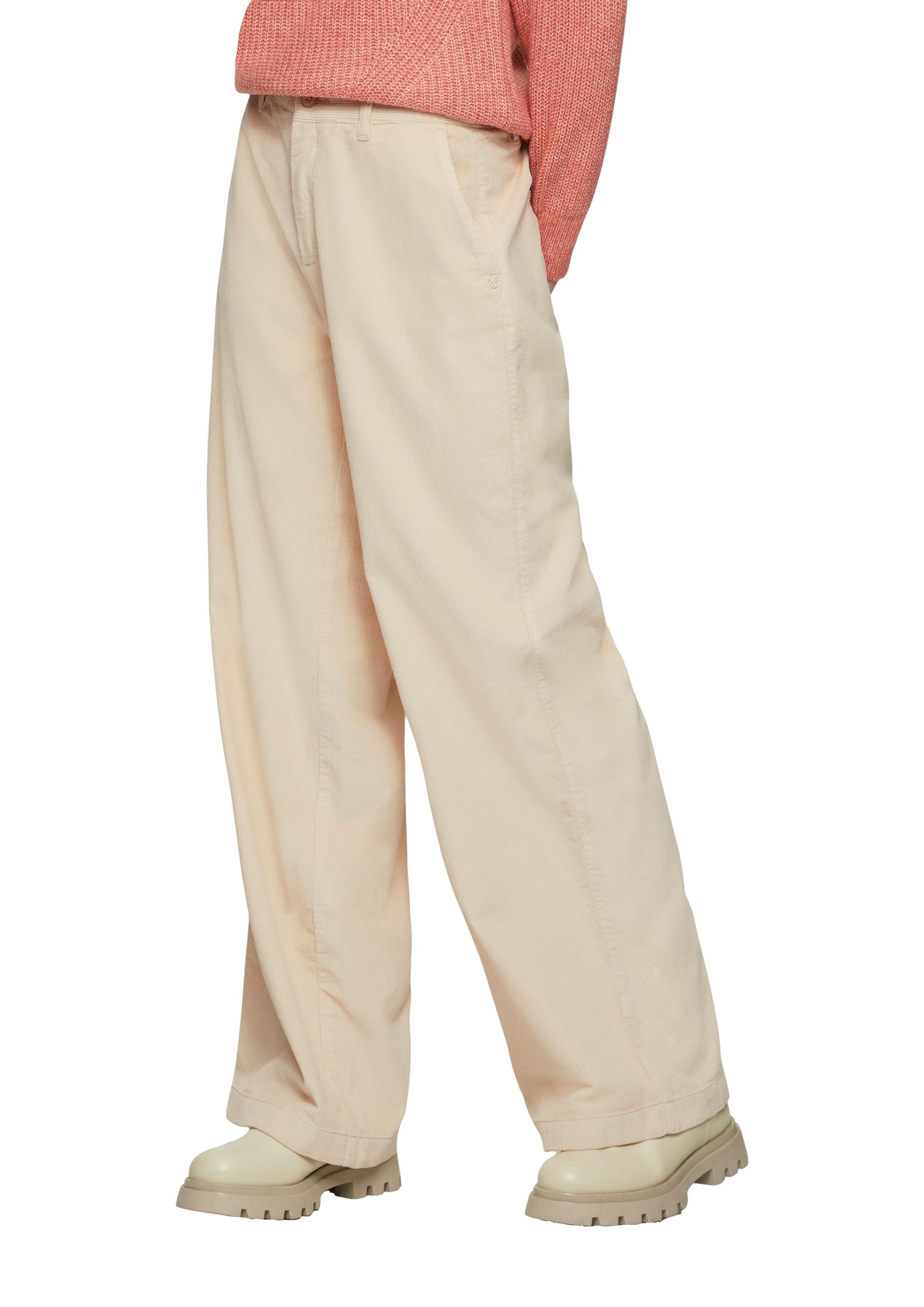 Weiche Cordhose Wide Leg - 8100-BROWN - Creme