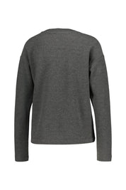 Strickpullover aus Baumwollmix - 9730-GREY/BLACK - Grau