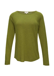 Langarmshirt aus Baumwollmix - 7774-GREEN - Grün