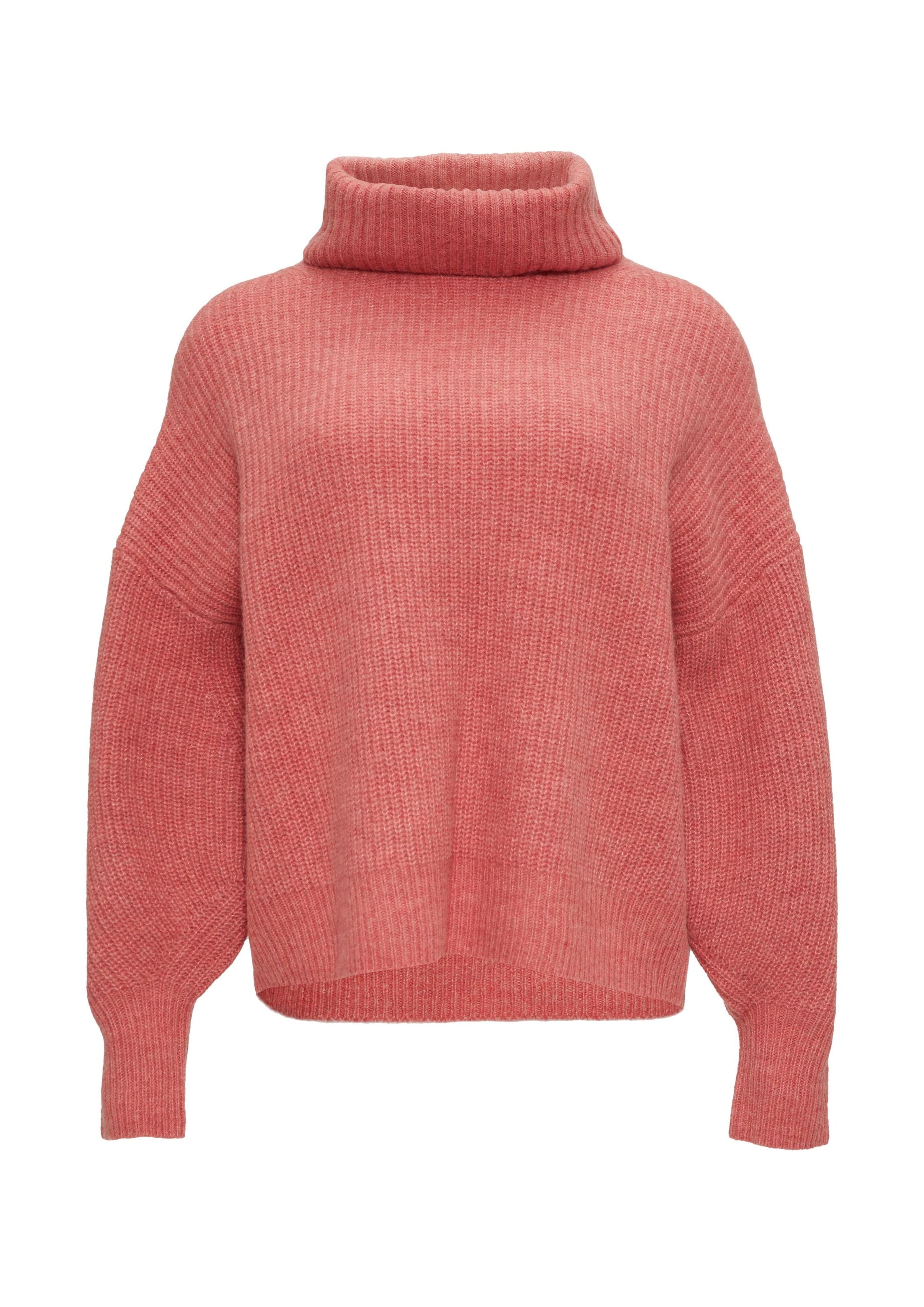 Rollkragenpullover aus Wolle - 2070-ORANGE - Pink