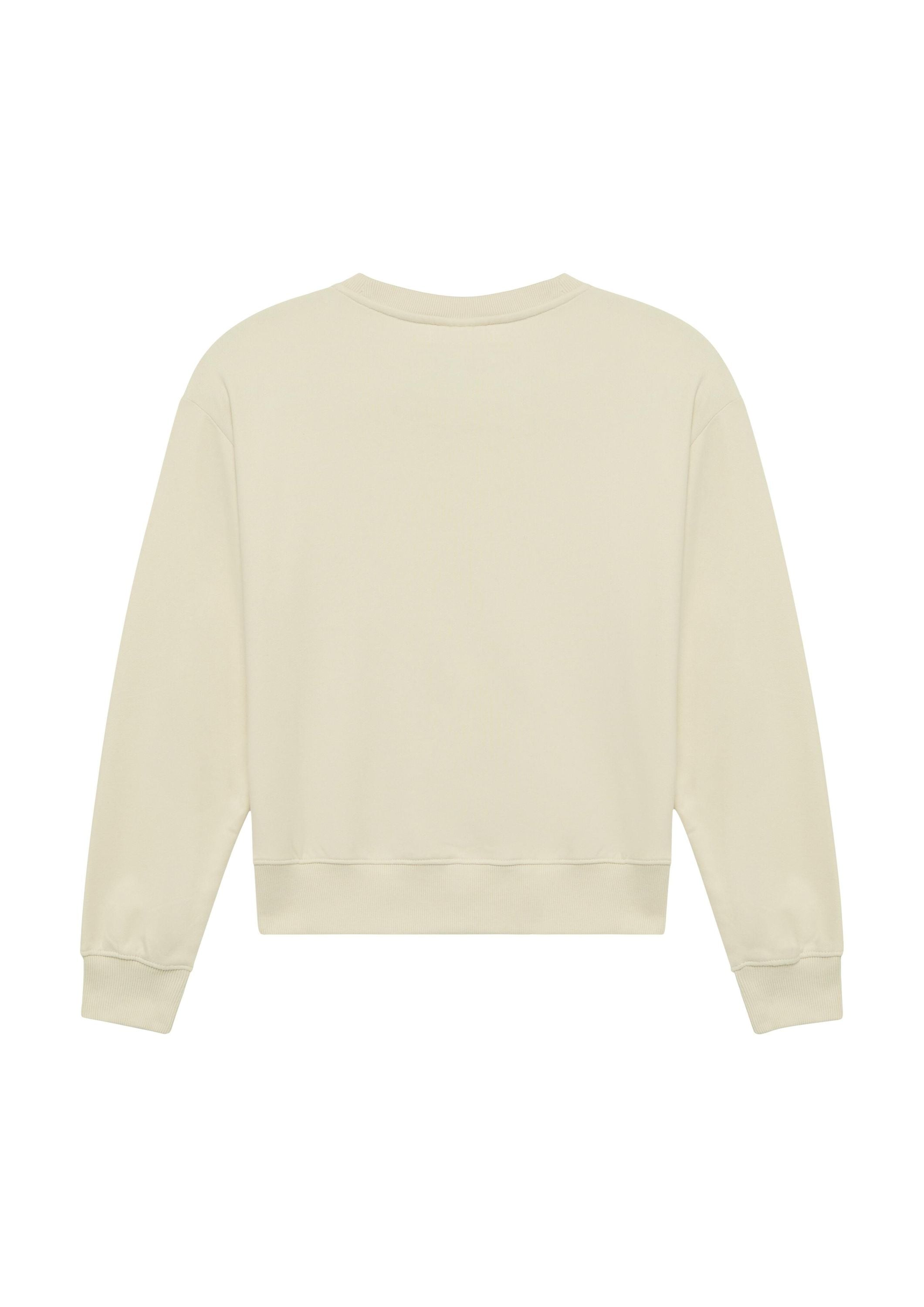 Oversized Sweatshirt mit Print - 0805-WHITE - Beige