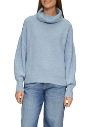 Rollkragenpullover aus Wolle - 5061-BLUE - Blau