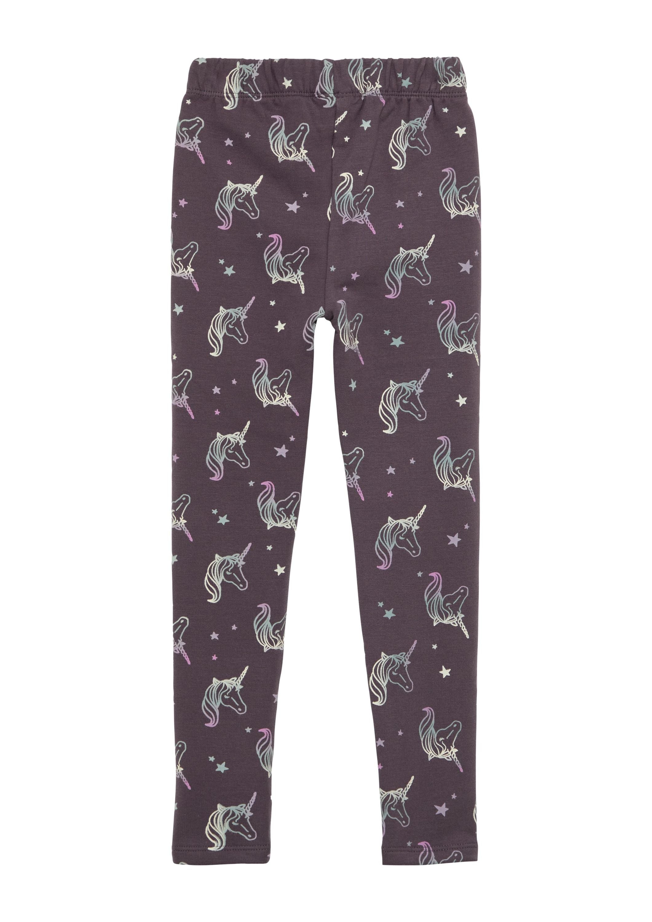 Leggings mit Print - 48A1-LILAC/PINK - Violett