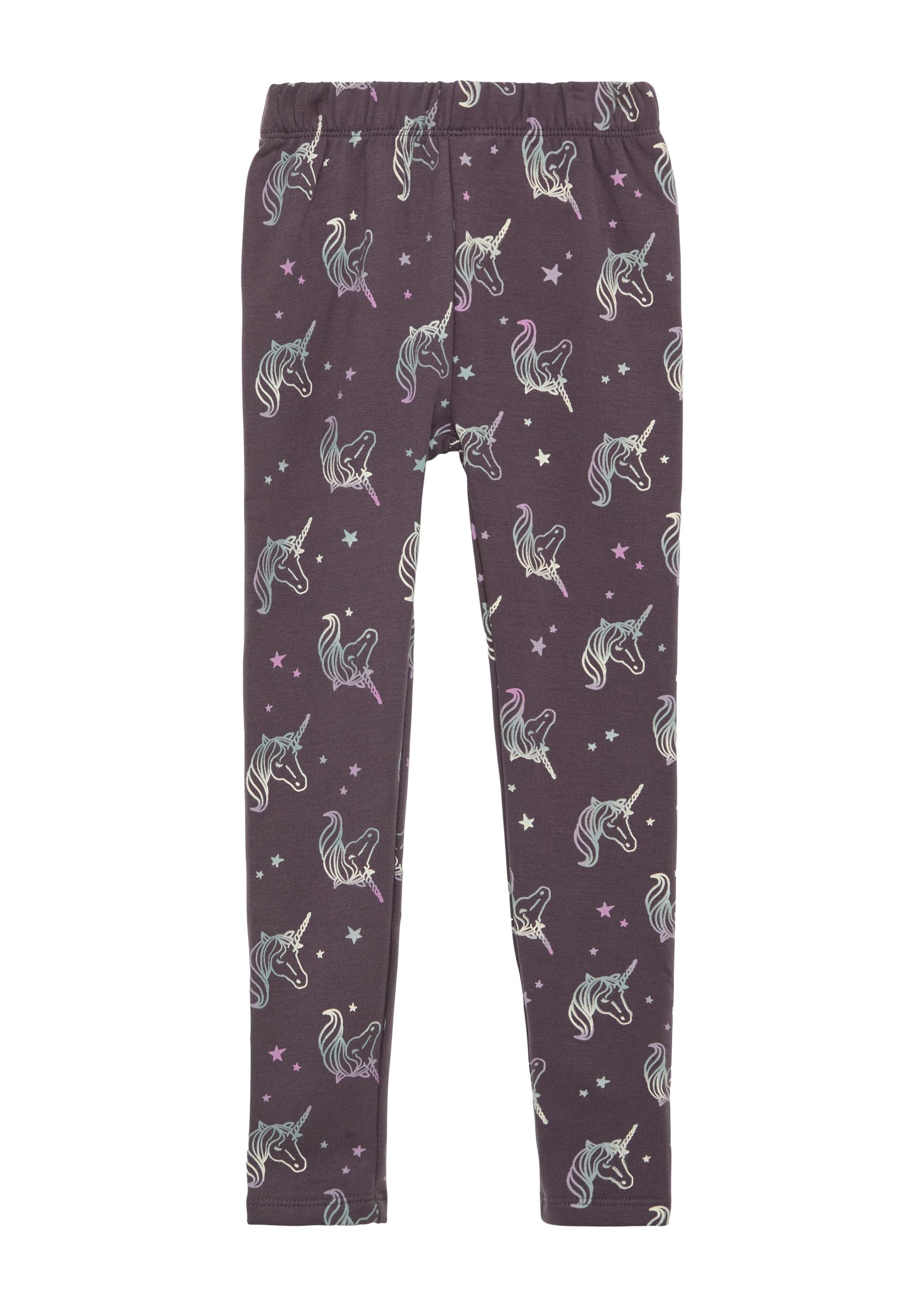 Leggings mit Print - 48A1-LILAC/PINK - Violett