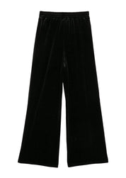 Samthose Wide Leg - 9999-GREY/BLACK - Schwarz