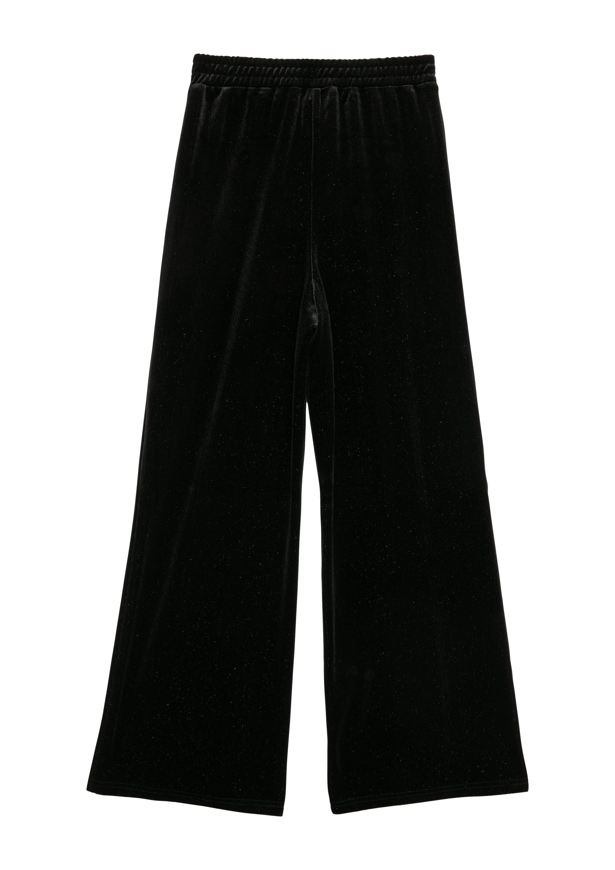 Samthose Wide Leg - 9999-GREY/BLACK - Schwarz