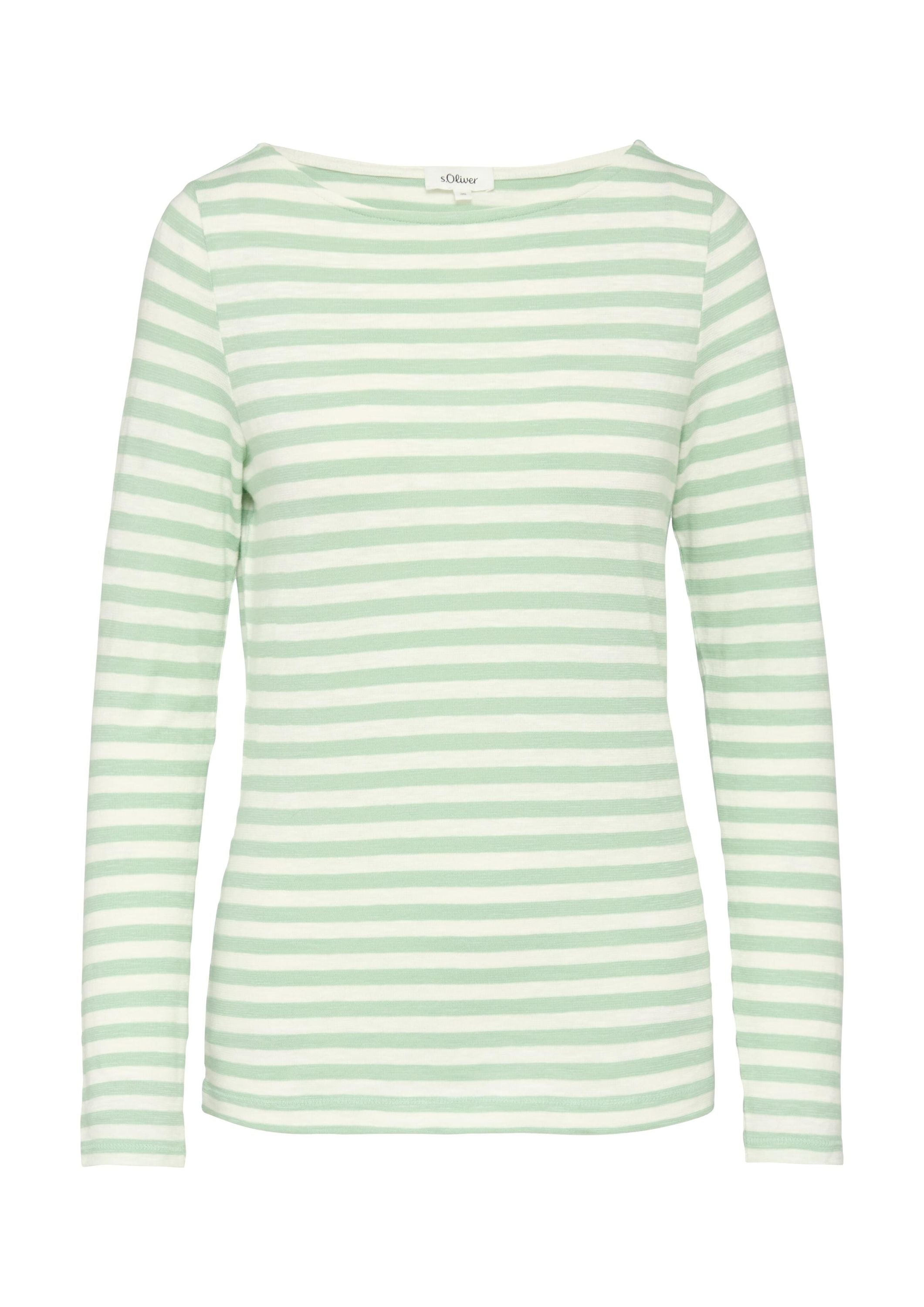 Langarmshirt gestreift - 65G2-BLUE GREEN - Grün