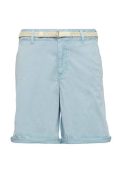 Bermuda-Shorts mit geflochtenem Gürtel - 5083-BLUE - Blau