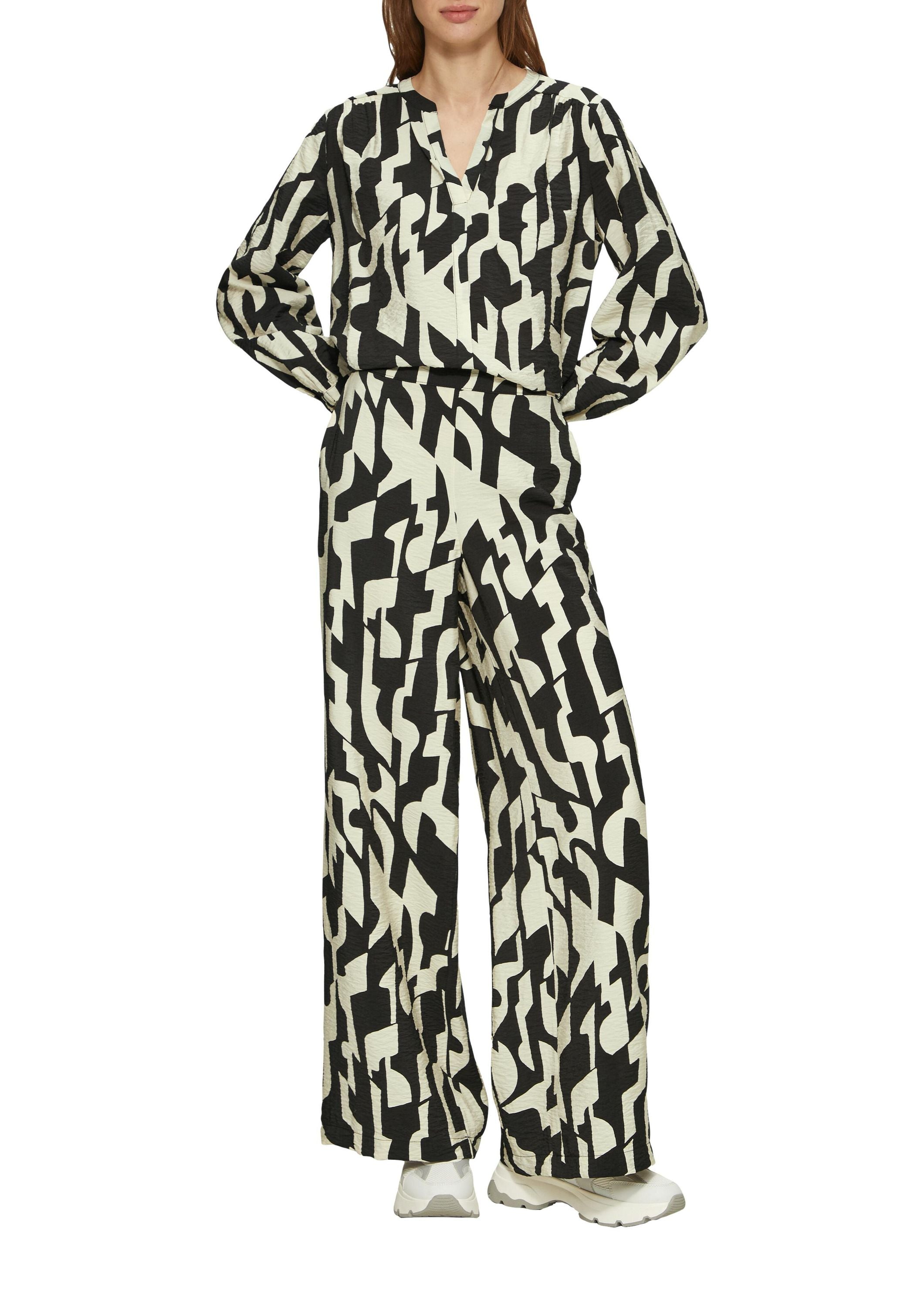 Freizeithose Loose Fit - 99A0-GREY/BLACK - Schwarz | Weiß