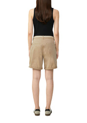 Bermuda-Shorts mit geflochtenem Gürtel - 8404-BROWN - Beige