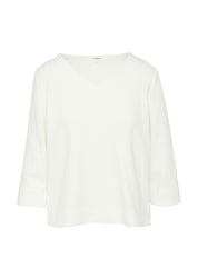 Sweatshirt aus Jersey - 0210-WHITE - Weiß