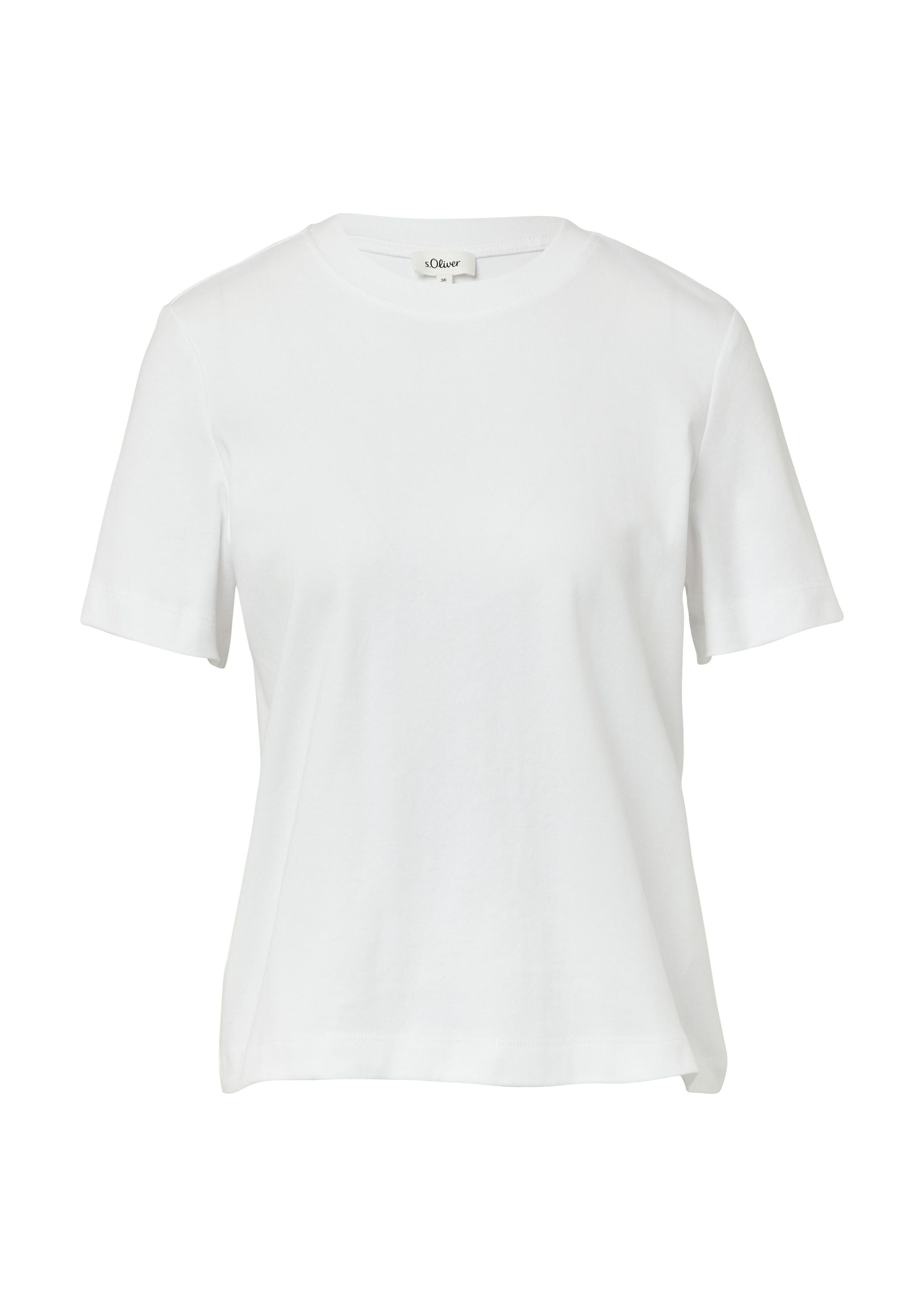 T-Shirt aus Baumwolle - 0100-WHITE - Weiß