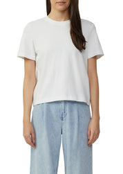 T-Shirt aus Baumwolle - 0100-WHITE - Weiß
