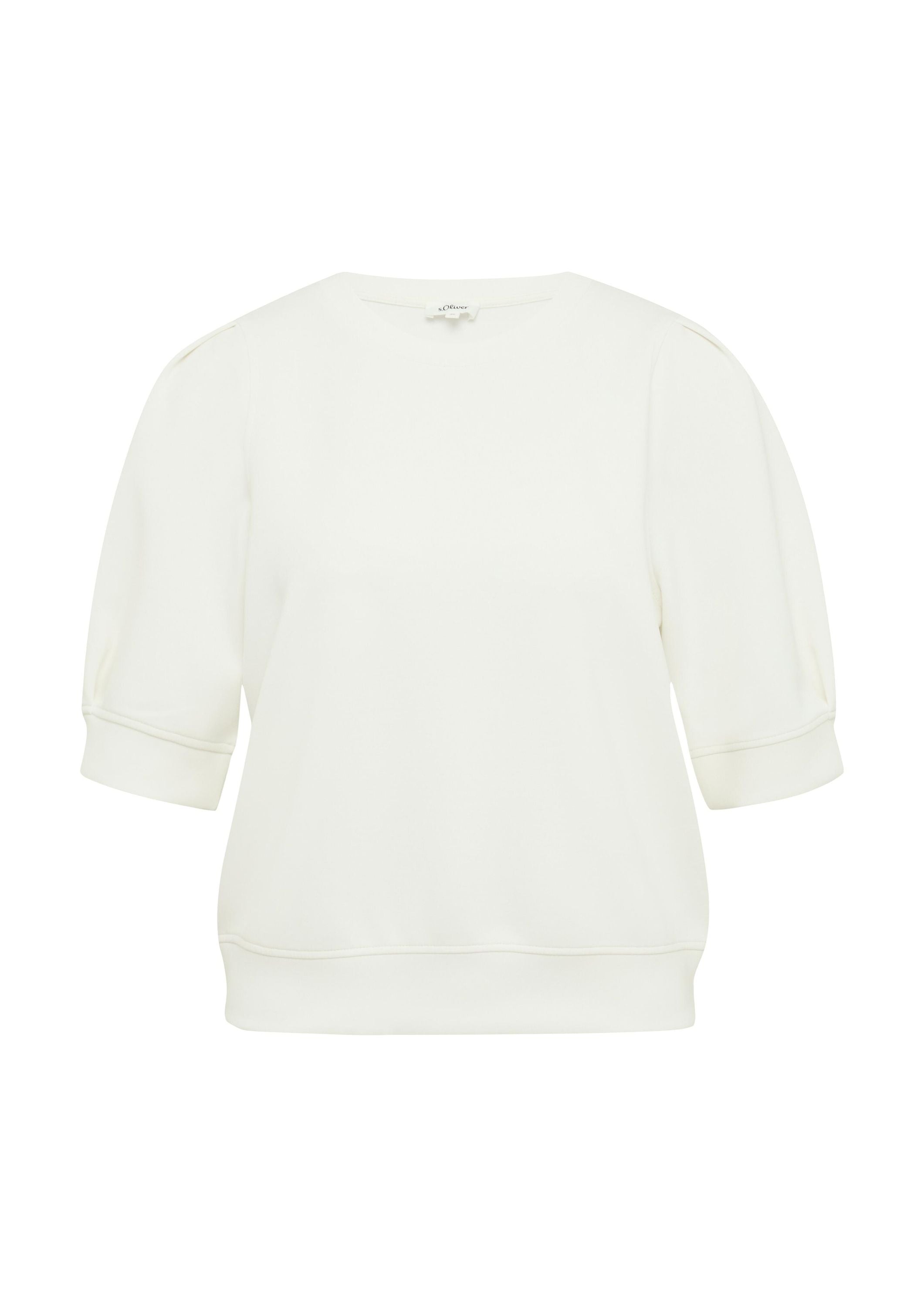 Sweatshirt aus Modalmix - 0210-WHITE - Weiß