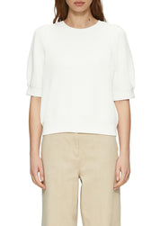 Sweatshirt aus Modalmix - 0210-WHITE - Weiß