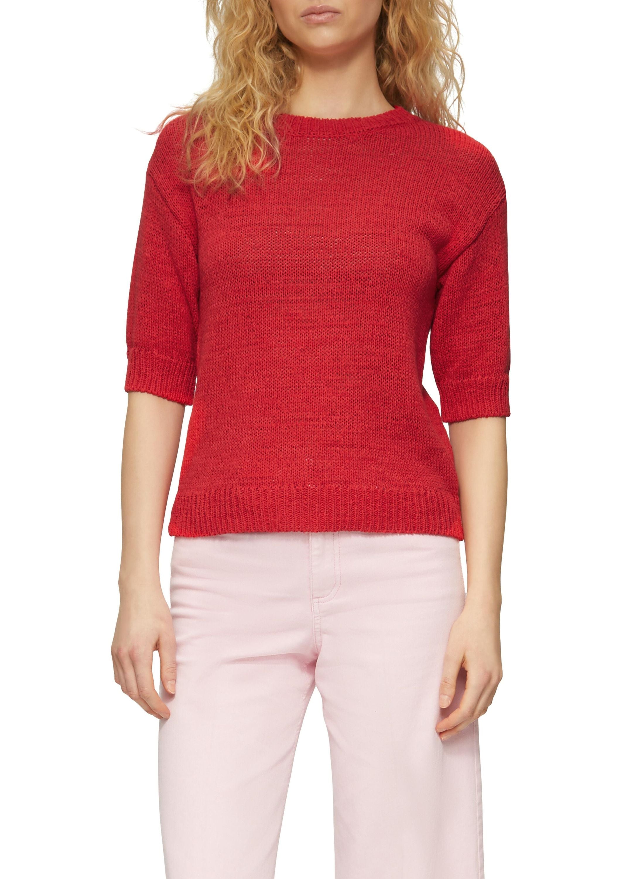 Strickpullover aus Baumwollmix - 30X1-RED - Rot