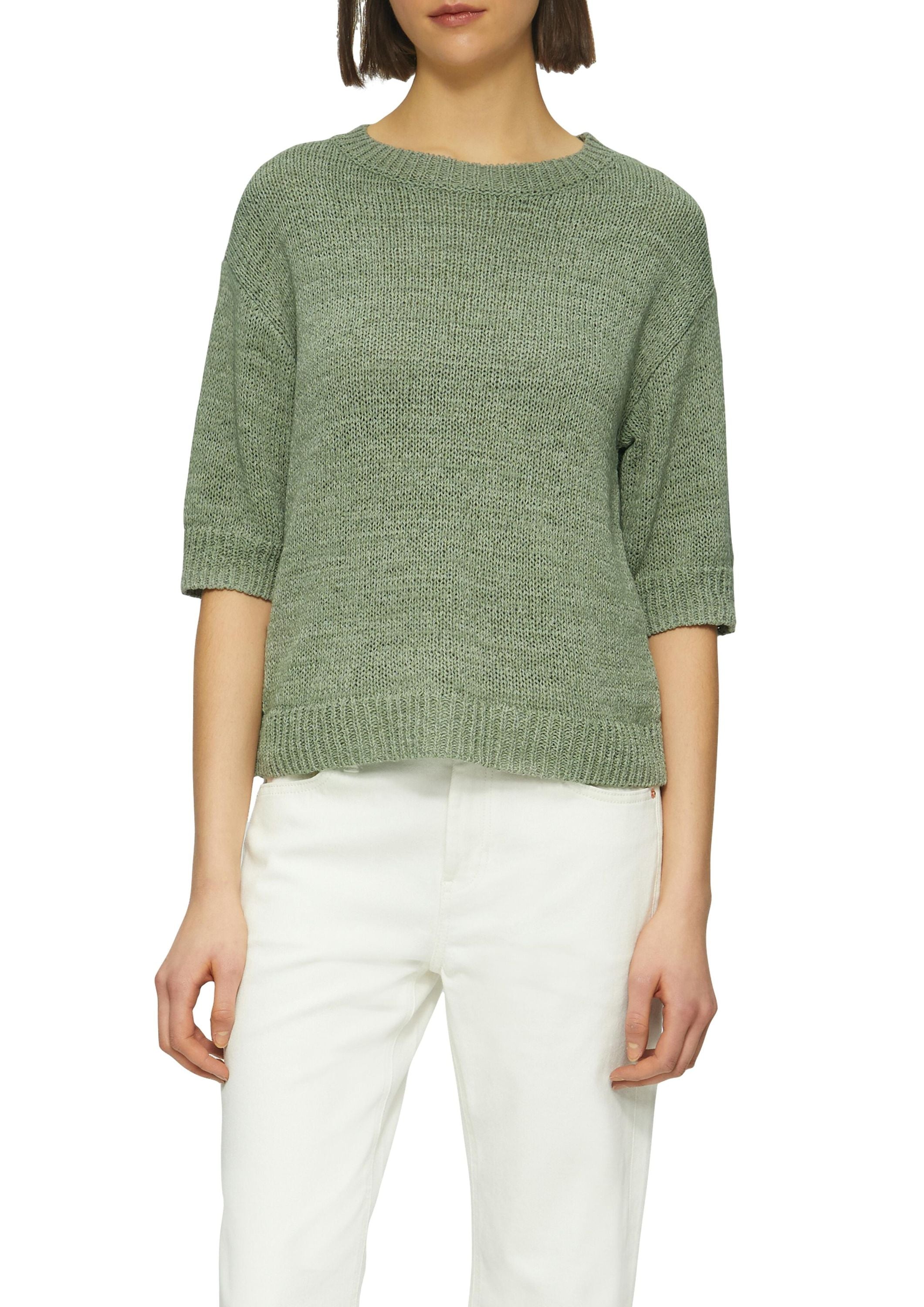 Strickpullover aus Baumwollmix - 73X1-GREEN - Grün