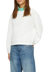 Sweatshirt aus Modalmix - 0210-WHITE - Weiß