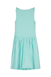 Sommerkleid Midi aus Baumwolle - 6115-BLUE GREEN - Türkis