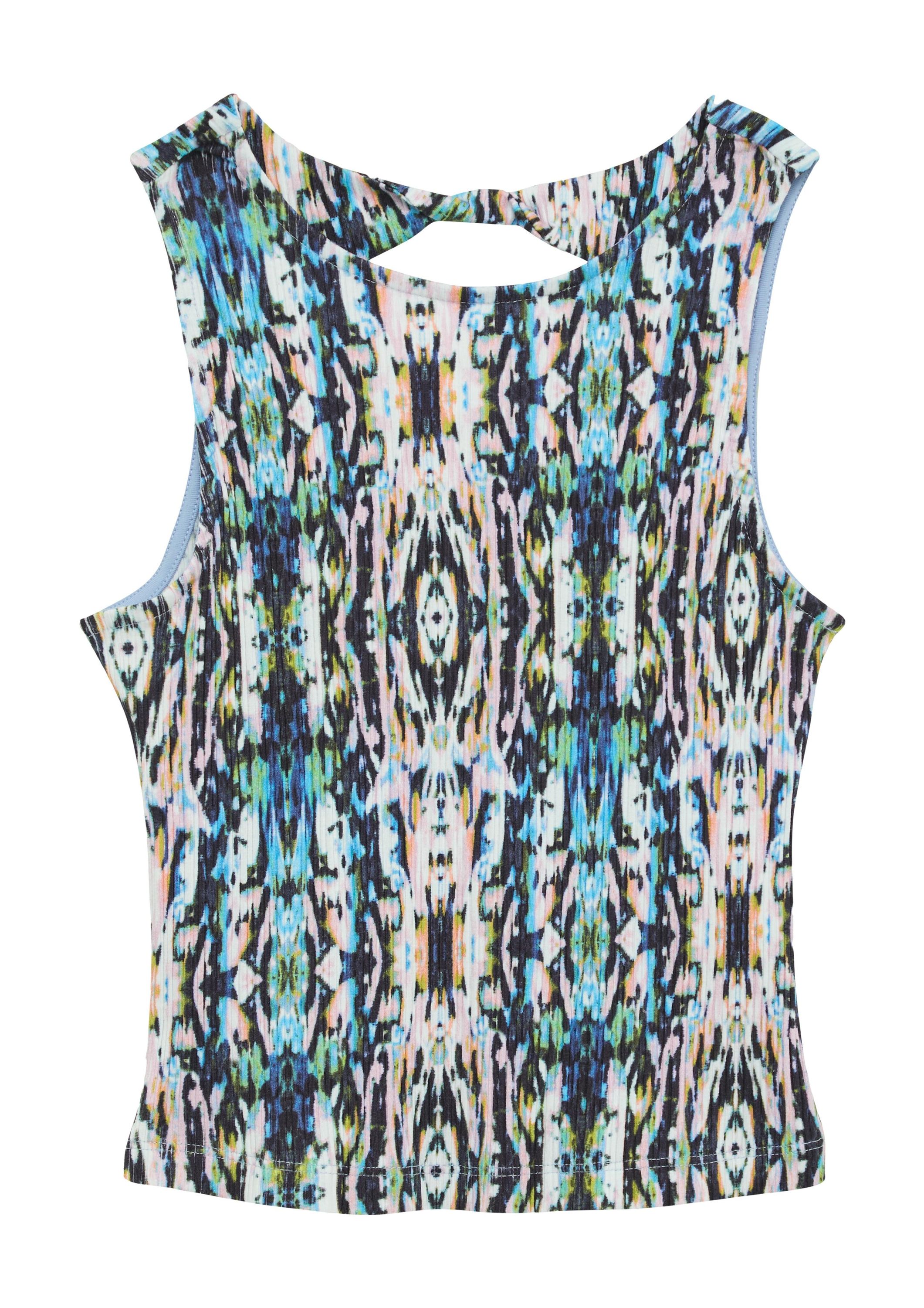 Tanktop gerippt aus Baumwolle - 06A1-WHITE - Blau