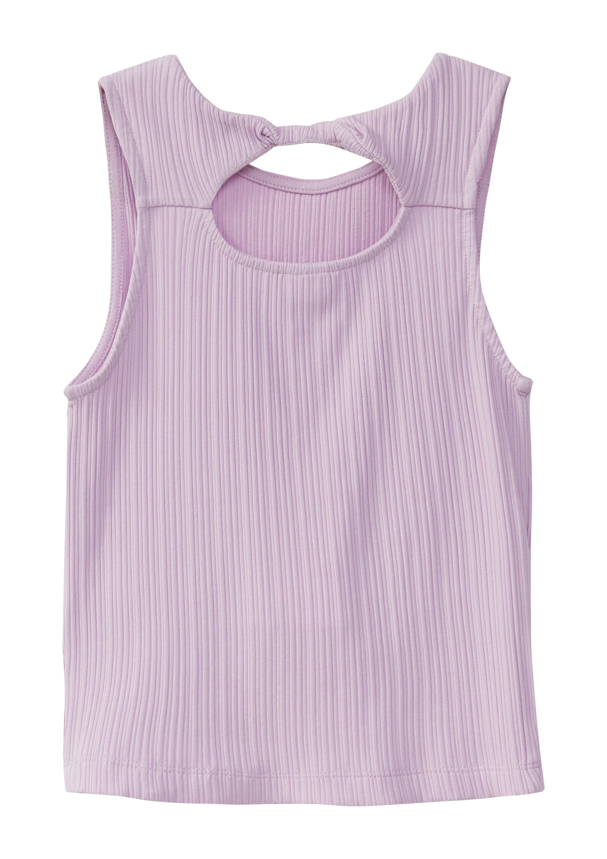 Tanktop gerippt aus Baumwolle - 4222-LILAC/PINK - Violett