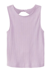 Tanktop gerippt aus Baumwolle - 4222-LILAC/PINK - Violett