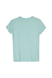 T-Shirt aus Baumwolle - 6115-BLUE GREEN - Türkis