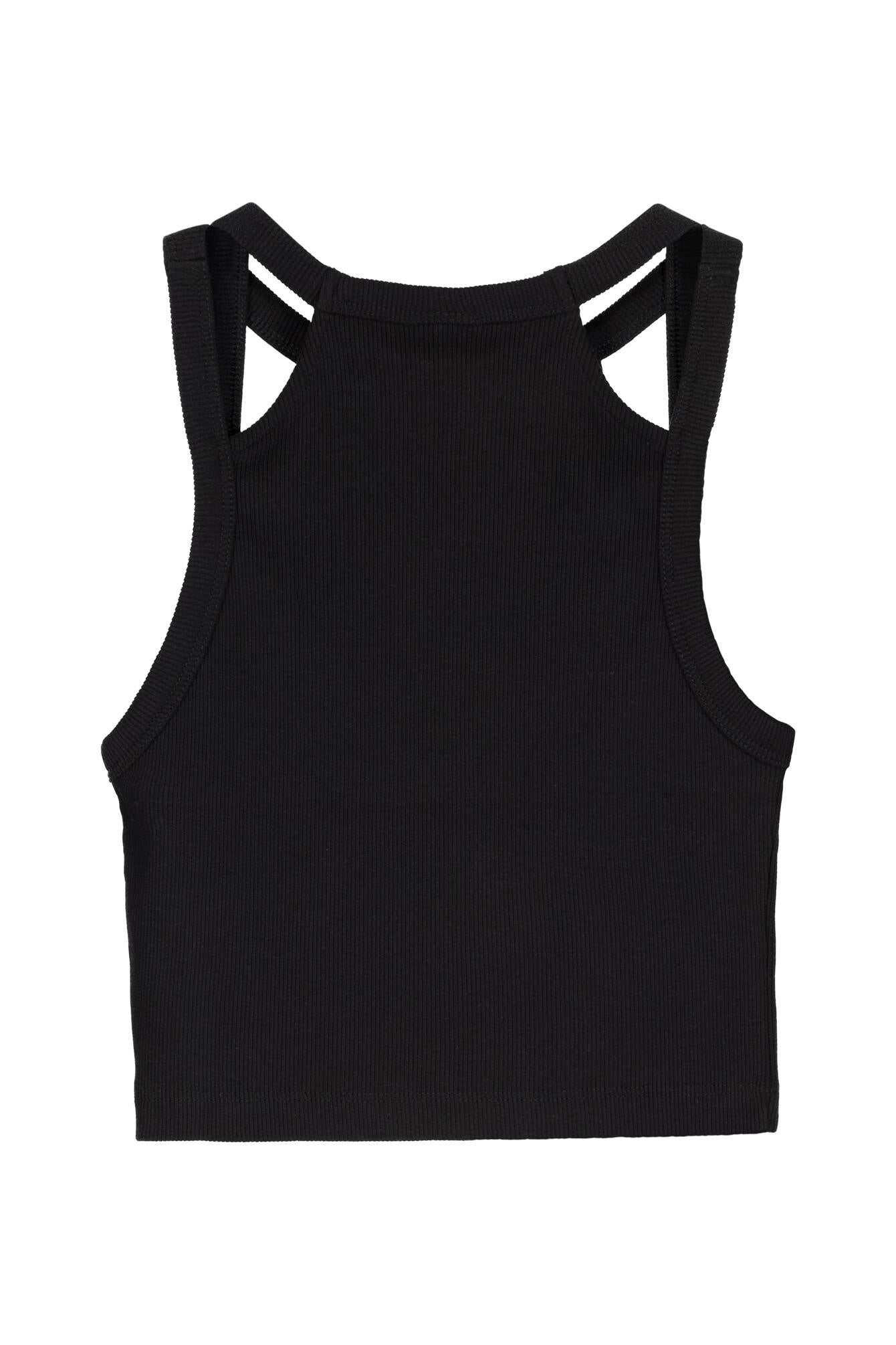 Top cropped aus Baumwolle - 9999-GREY/BLACK - Schwarz