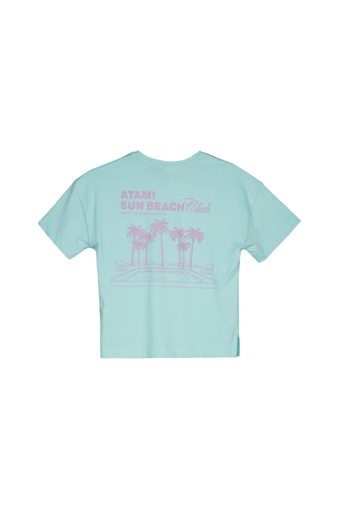 T-Shirt aus Baumwolle - 6115-BLUE GREEN - Türkis