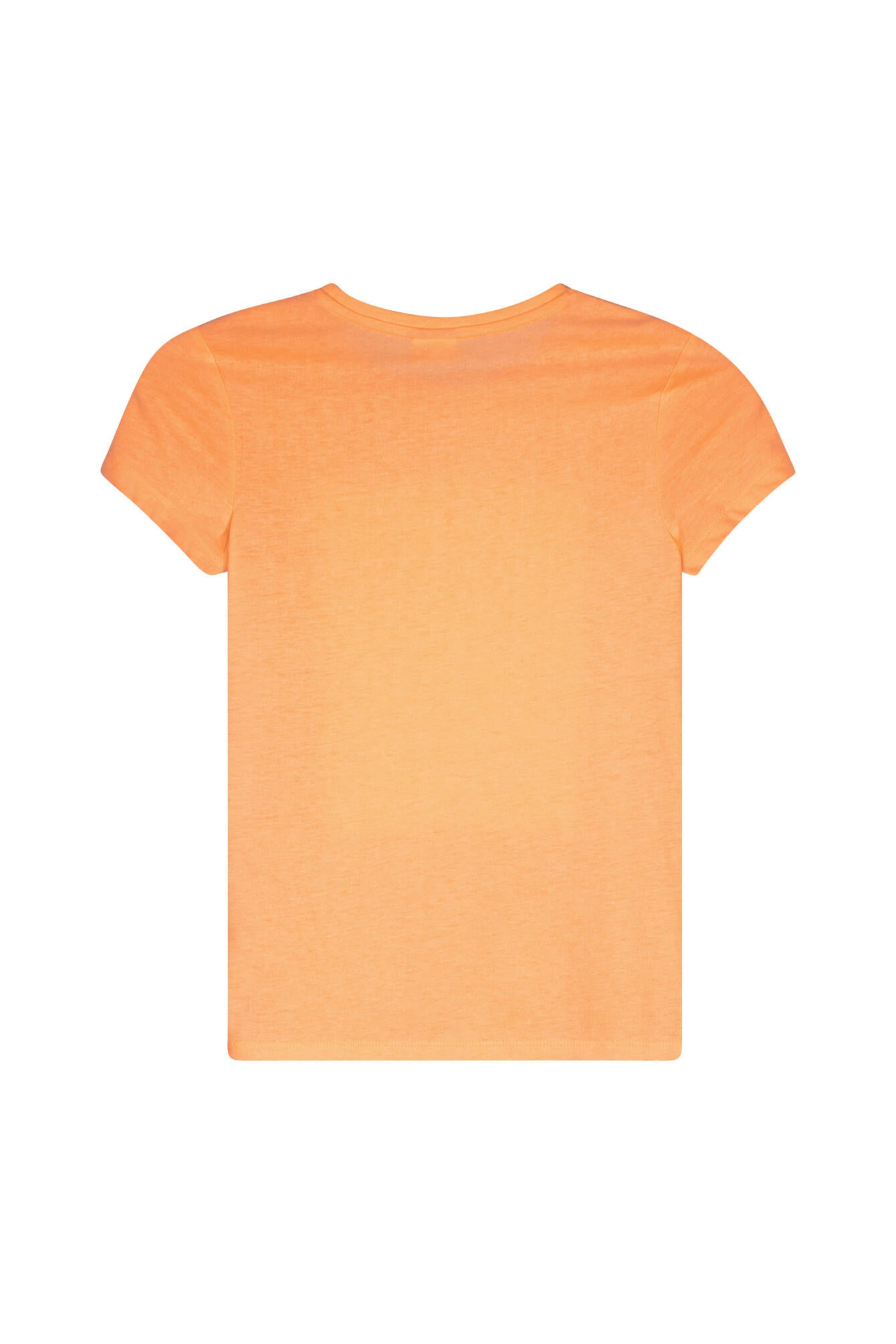 T-Shirt mit Print - 0068-WHITE - Orange