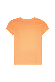 T-Shirt mit Print - 0068-WHITE - Orange