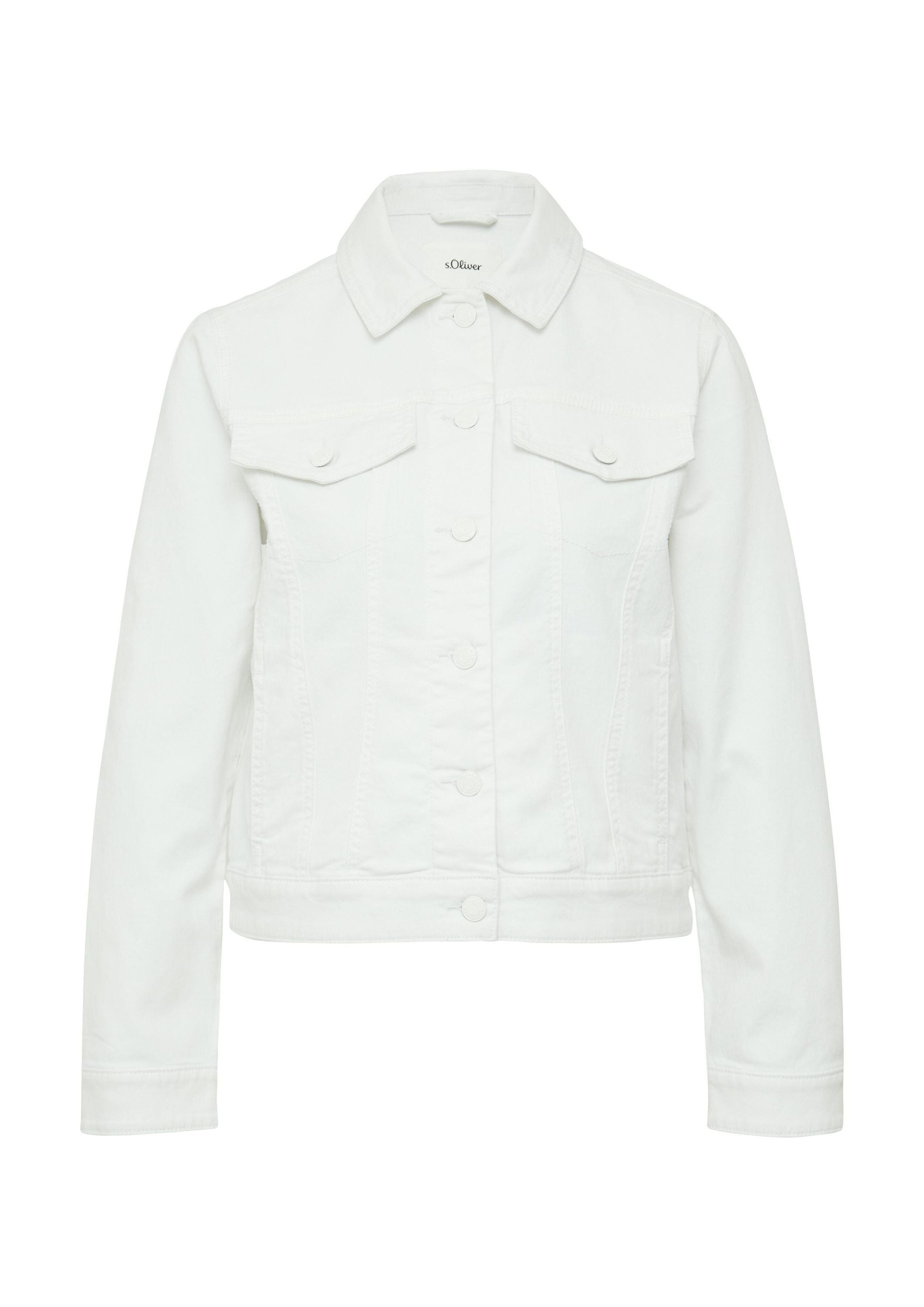 Jeansjacke aus Baumwolle - 01Z8-WHITE - Weiß
