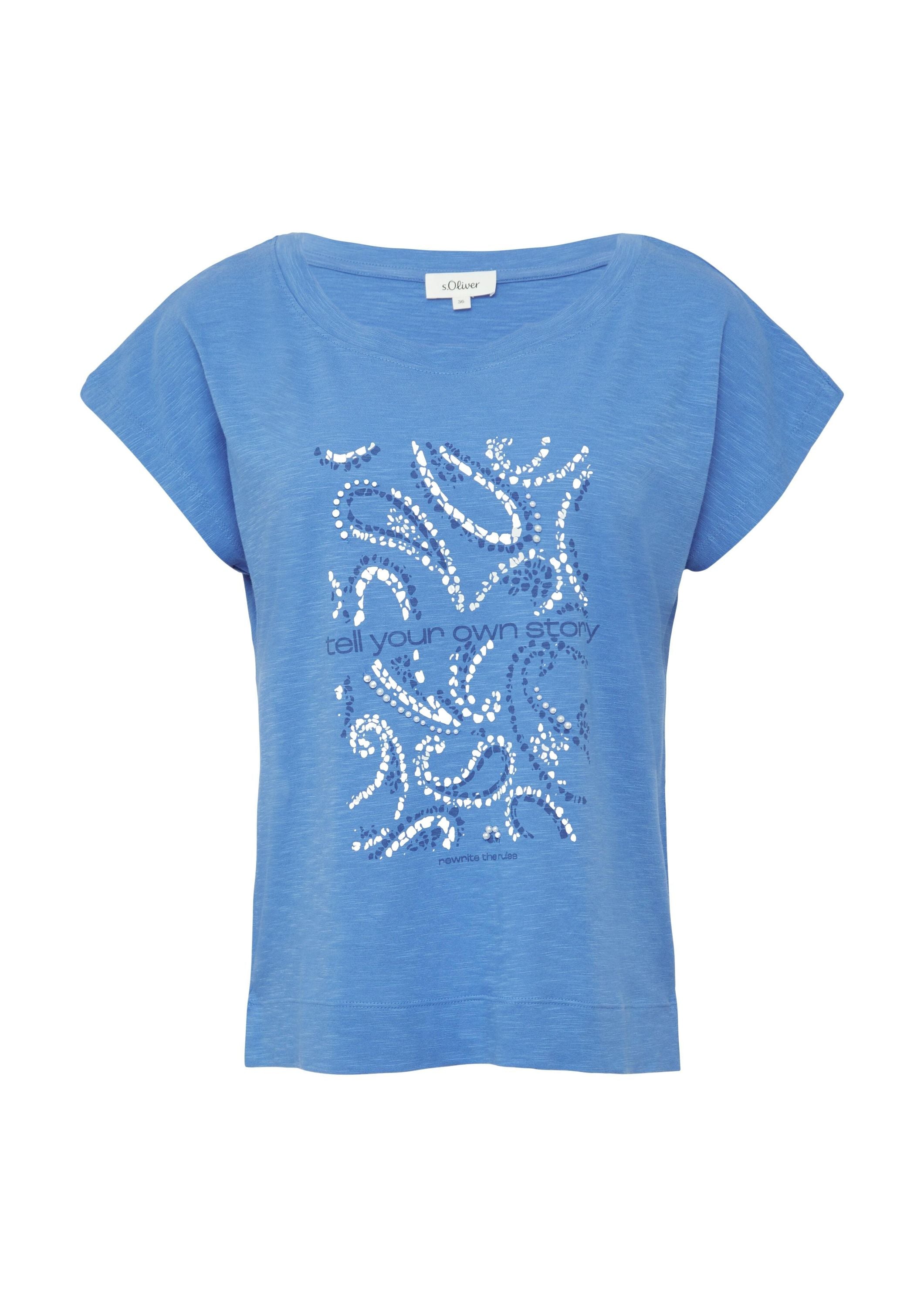 T-Shirt - 55D0-BLUE - Blau